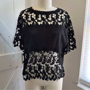 Zara Trafaluc Lace Mesh Top